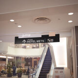Inside the shopping mall next to the station.